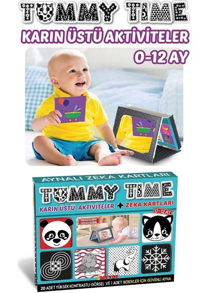 Tummy Time Aynalı Zeka Kartı - Eğitici Kartlar