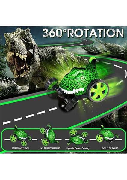 Uzaktan Kumandalı Işıklı Dinozor 360 Derece Dönebilen Akrobat Araba fiyatları