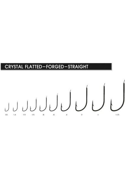 Kaptura Crystal Flatted Olta Iğnesi 10 Adet 4 Numara