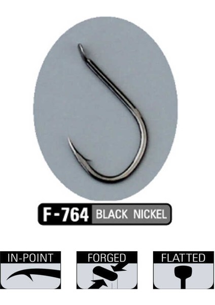 F-764 Bl Nickel Iseama Iğne Standart-1/0