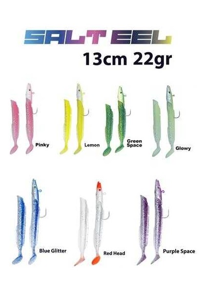 Salt Eel 13CM 22GR X2 Silikon Yem 031 Natural