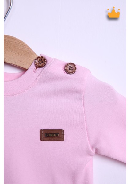 Babyhola %100 Pamuk Düğmeli Sweat Düğmeli Pantolon Takım 236311 fırsatları