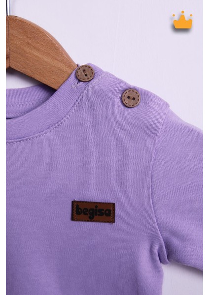 Begi %100 Pamuk Düğmeli Sweat Pantolon Takım 23631