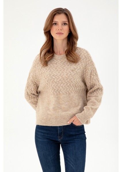 Kadın Kum Melanj Kazak /Triko 50293156-VR123