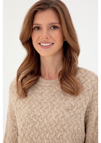 Kadın Kum Melanj Kazak /Triko 50293156-VR123 fiyatları