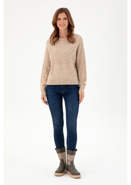 Kadın Kum Melanj Kazak /Triko 50293156-VR123 fırsatları