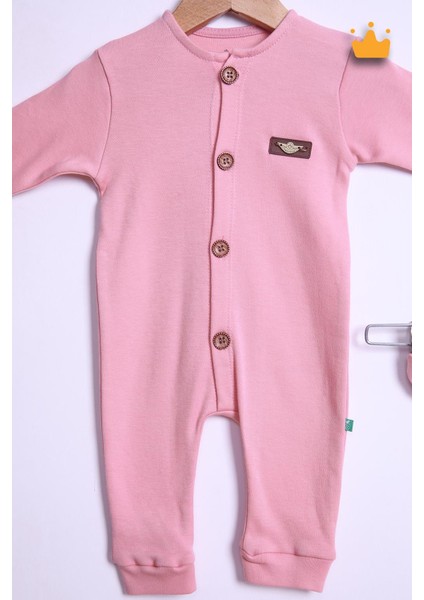 Babyhola %100 Pamuk Önden Düğmeli İnterlok Tulum Bere Takım 23630 fiyatları