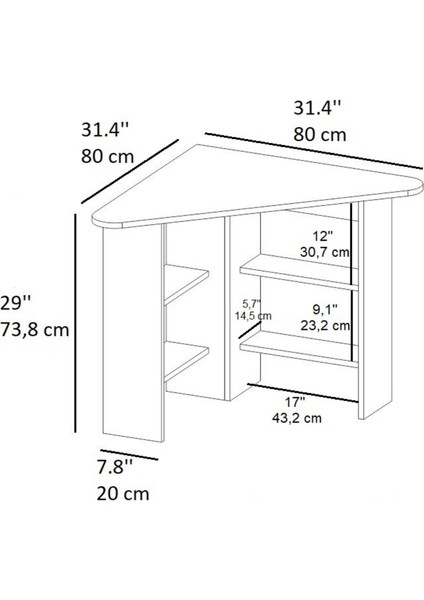 Corner Köşe Çalışma Masası Bilgisayar Masası Yer Kaplamaz Ofis Masası Renk Safirmeşe