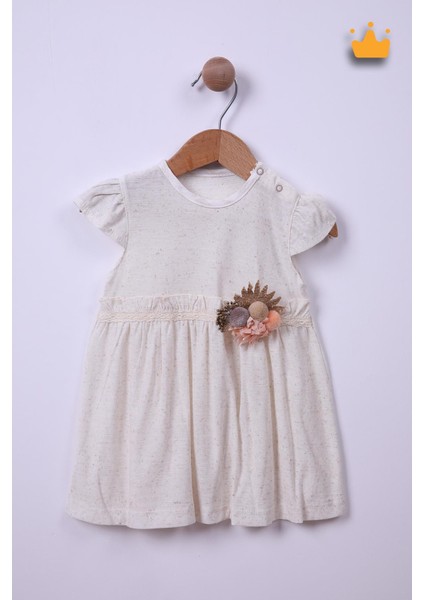 Babyhola Kız Bebek Bayramlık Çiçek Detaylı Elbise 229203