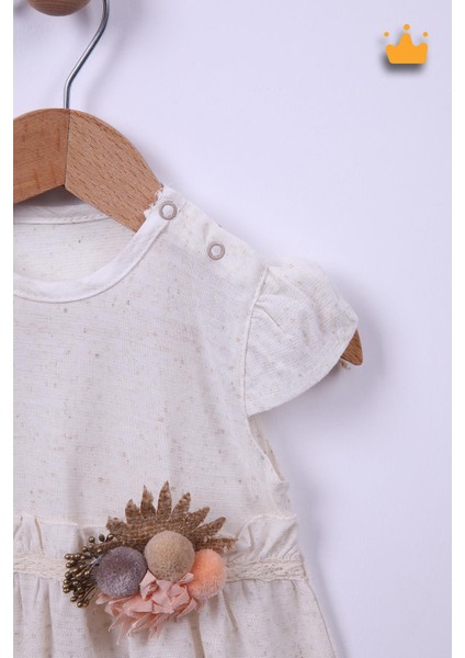 Babyhola Kız Bebek Bayramlık Çiçek Detaylı Elbise 229203