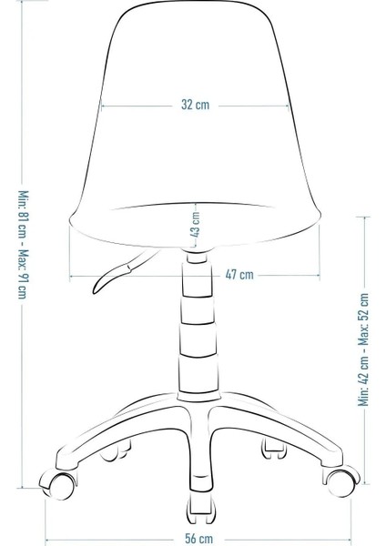 Abant Çalışma Koltuğu Tekerlekli Ofis sandalyesi