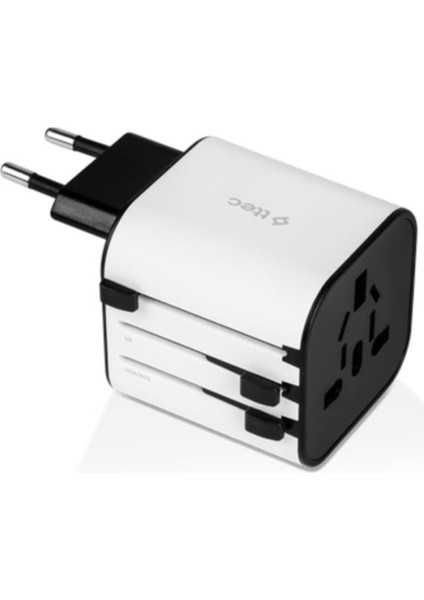 3in1 Akım ve Isı KORUMALI10A/250V Amerikan/avrupa/ingiliz Tipi Priz Çevirici Seyahat Şarj Aleti