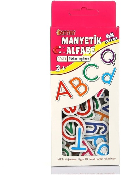 Manyetik Alfabe Türkçe-Ingilizce Alfabe Montessori Eğitim Seti Eğlenceli ve Eğitici