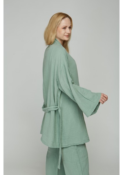 Müslin %100 Pamuk Kimono & Pantolon 2 Li Takım fiyatları
