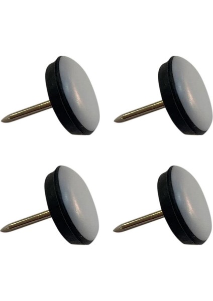 Sandalye Koltuk Keçesi Teflon Plastik Çivili 25 Mm.-8 Adet