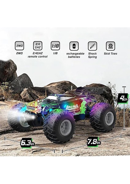 Işıklı Uzaktan Kumandalı Full Fonksiyon 2.4g 1:18 Şarjlı High Off Road Drift Atan Araba modelleri