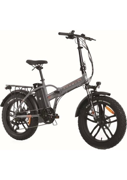 Vonıq Eco Mag. Fat Bıke Elektrikli Katlanır Bisiklet 42CM Md 20 Jant 7 Vites Gray