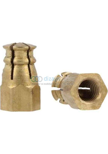 M4 5,5x7,5 Mm. Pirinç Açılan Metal Dübel-20 Adet