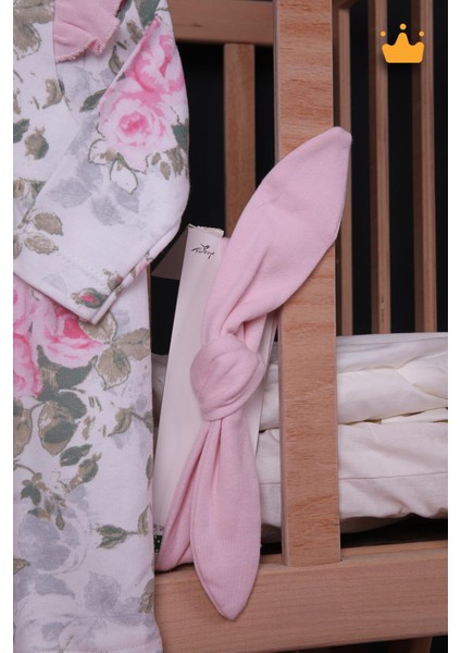 Babyhola Kız Bebek Omuz Fırfır Detaylı Çiçek Desenli Bandanalı Elbise 23625 modelleri