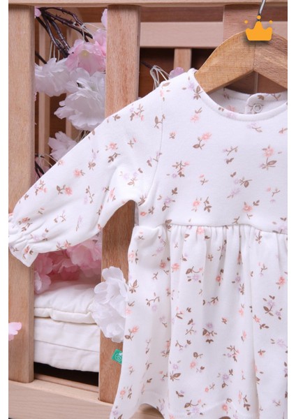 Babyhola Kız Bebek Çiçek Desenli Bandanalı Elbise 23652 fiyatları