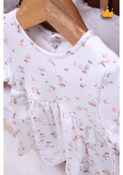 Babyhola Kız Bebek Çiçek Desenli Bandanalı Elbise 23652 fırsatları