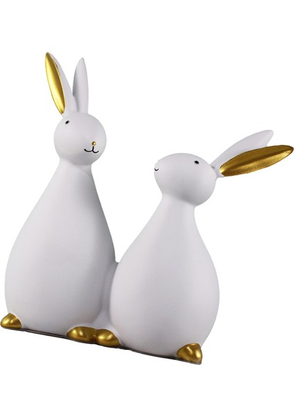 Tavşan Heykelcik Reçine Paskalya Dekorasyonu Heykeli Heykel Oda Için (Yurt Dışından) modelleri