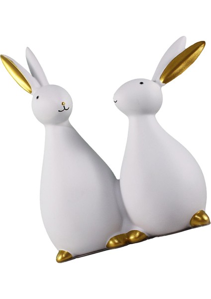 Tavşan Heykelcik Reçine Paskalya Dekorasyonu Heykeli Heykel Oda Için (Yurt Dışından) indirimleri