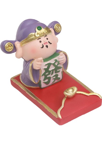 Fortune Isı Figürü Telefon Reçine Feng Shui Karikatür Minyatür (Yurt Dışından)