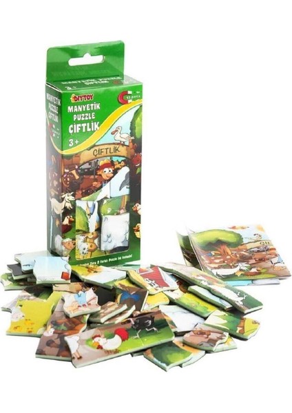 Dıytoy Manyetik Puzzle Çiftlik 53 Parça Puzzle