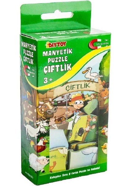 Dıytoy Manyetik Puzzle Çiftlik 53 Parça Puzzle