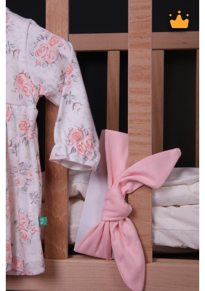Babyhola Kız Bebek Gül Desenli Bandanalı Elbise 23599 indirimleri