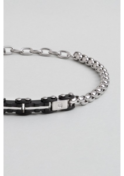 Zirkon Taşlı 21 cm Çelik Erkek Bileklik fiyatları