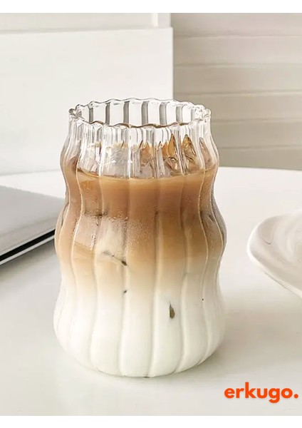 Borosilikat Sunum Bardağı - Kahve Bardağı - Meşrubat Bardağı - Isı Dayanıklı Bardak - 550 ml - Straw modelleri