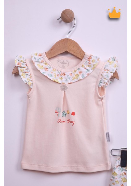 Babydola Kız Bebek Balık Desen Şortlu Takım 15097
