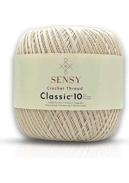 Classic 10 Tığ Ipi 100% Merserize Pamuk Örgü Ipi, Dantel Ipi, Giza Mısır Pamuğu Dantel Ipliği