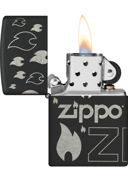 Çakmak 48908 Zippo Design Laser 360 Black Matte