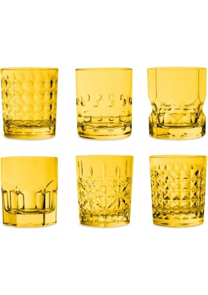 Crystal Touch 6'lı Bardak Seti 300 ml Sarı