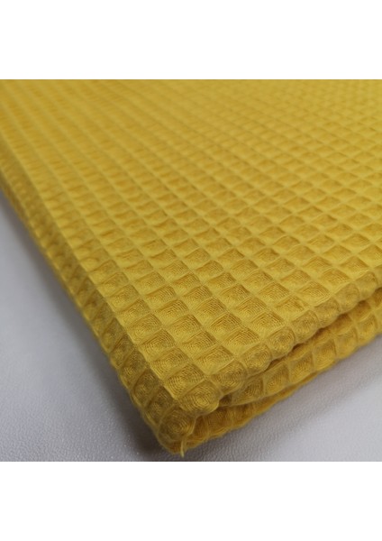 Waffle Bornozluk Kumaş | Pamuk | W-32 Sarı