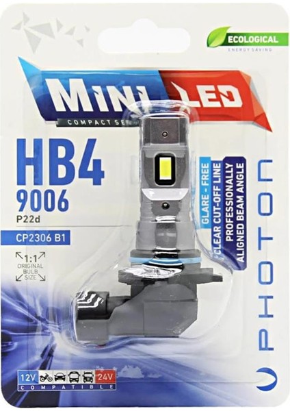 Mını Hb4 9006 12-24V Compact Led (Tekli Blister) Cp2306 B1