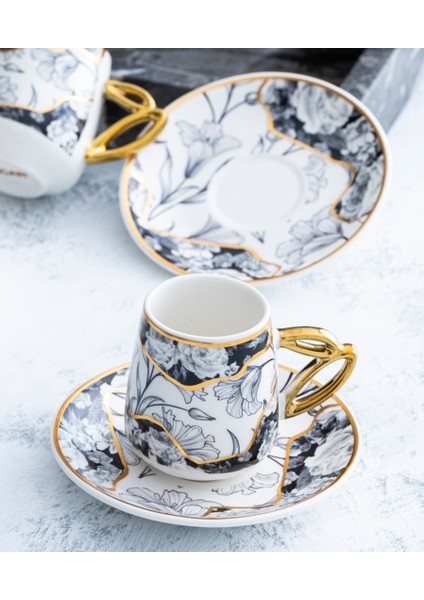Silvanna 6 Kişilik Porselen Kahve Fincanı Takımı - 90 ml