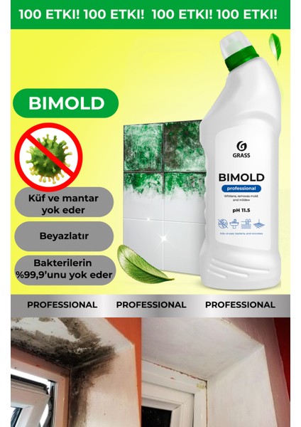 BIMOLD Küf Temizleyici Beyazlatıcı Profesyonel Jel 750 ml