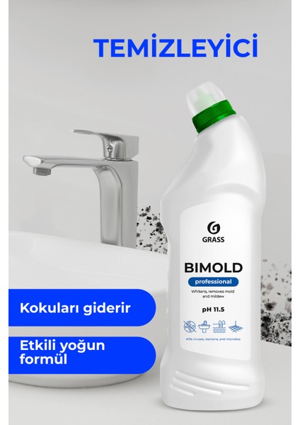 BIMOLD Küf Temizleyici Beyazlatıcı Profesyonel Jel 750 ml