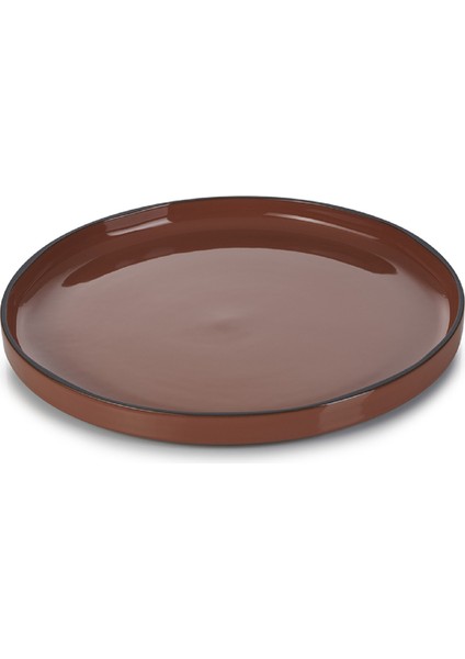 Caractere Yemek Tabağı Kahverengi 28 cm