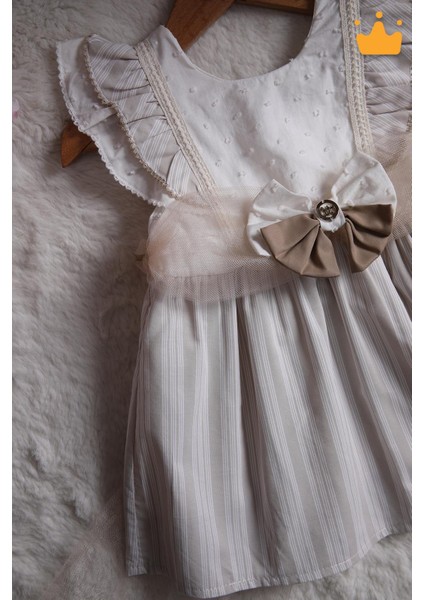 Kız Bebek Çocuk Vintage Elbise Retro Konsept Bayramlık 15200