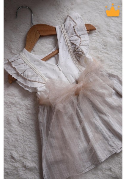 Kız Bebek Çocuk Vintage Elbise Retro Konsept Bayramlık 15200
