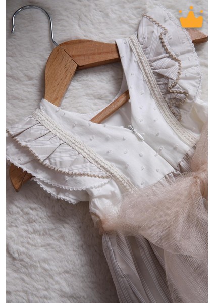 Kız Bebek Çocuk Vintage Elbise Retro Konsept Bayramlık 15200