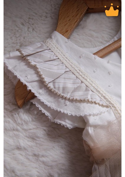 Kız Bebek Çocuk Vintage Elbise Retro Konsept Bayramlık 15200