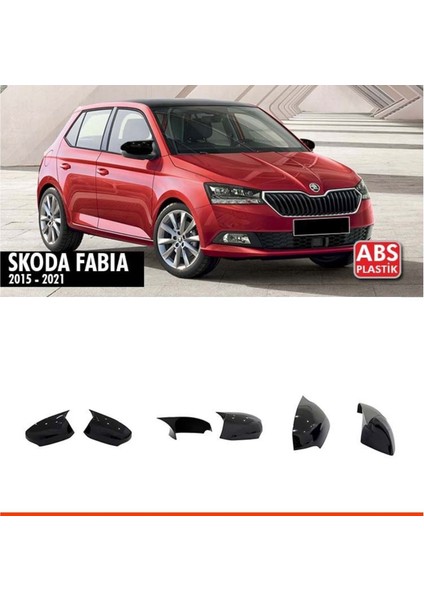 Fabia Mk3 Batman Yarasa Ayna Kapağı Piano Black / 2015-2021 (Sinyalli)