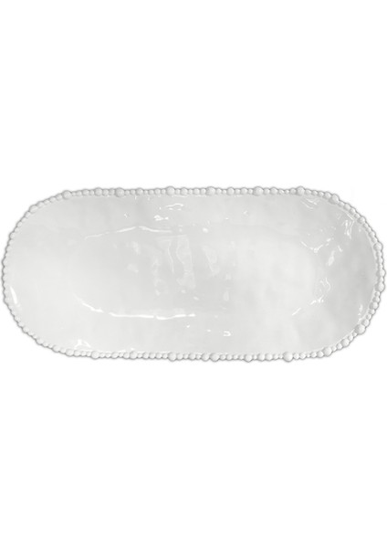 Joke Table Kitchen Melamin Oval Servis Tabağı 24 cm x 53 cm Beyaz