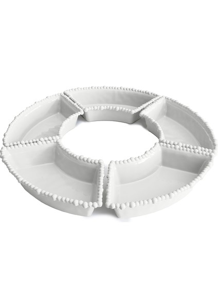 Joke Table Kitchen Melamin 5'li Meze Tabağı Beyaz